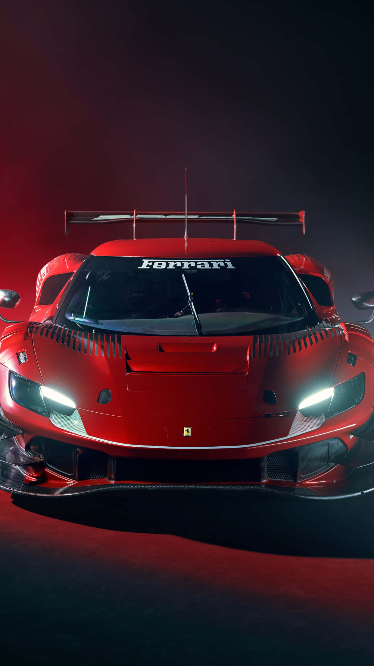 Красный спортивный автомобиль Ferrari для iPhone X Обои