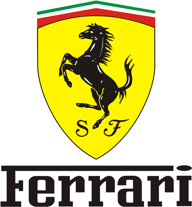 Логотип Ferrari с гарцующим жеребцом Обои