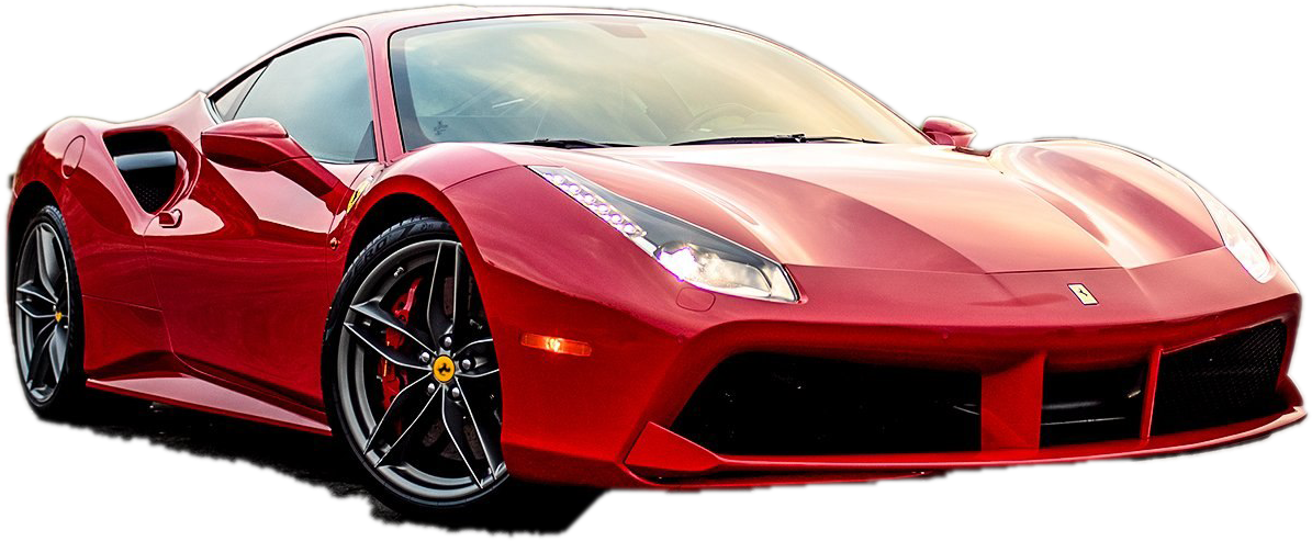 Красный суперкар Ferrari в профиль Обои