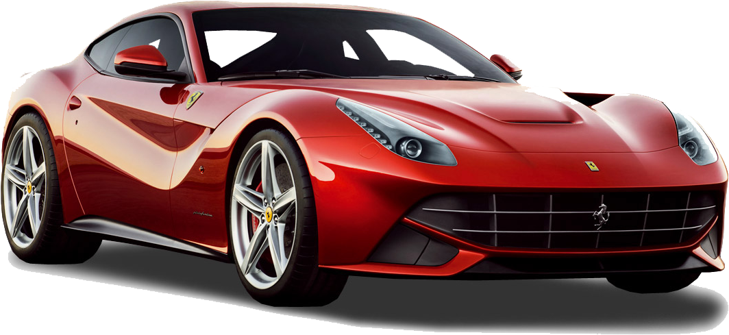 Красный спортивный автомобиль Ferrari изолирован Обои