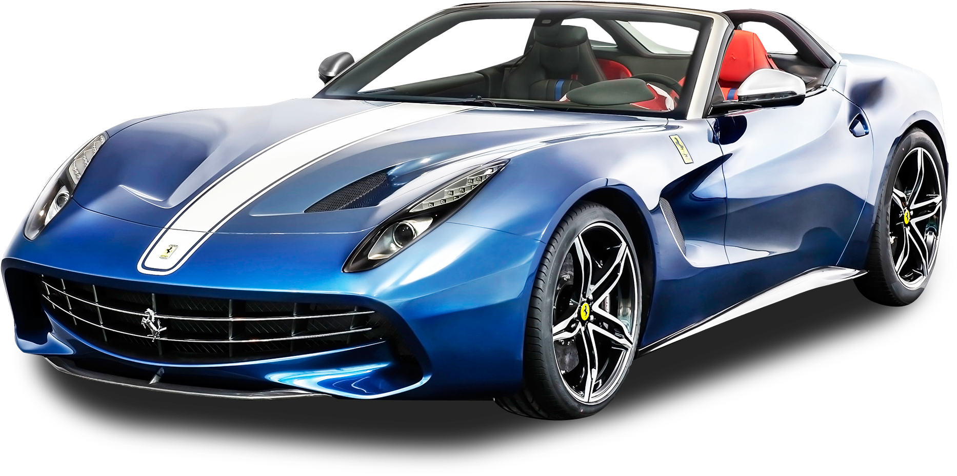 Синий спортивный автомобиль Ferrari с откидным верхом Обои
