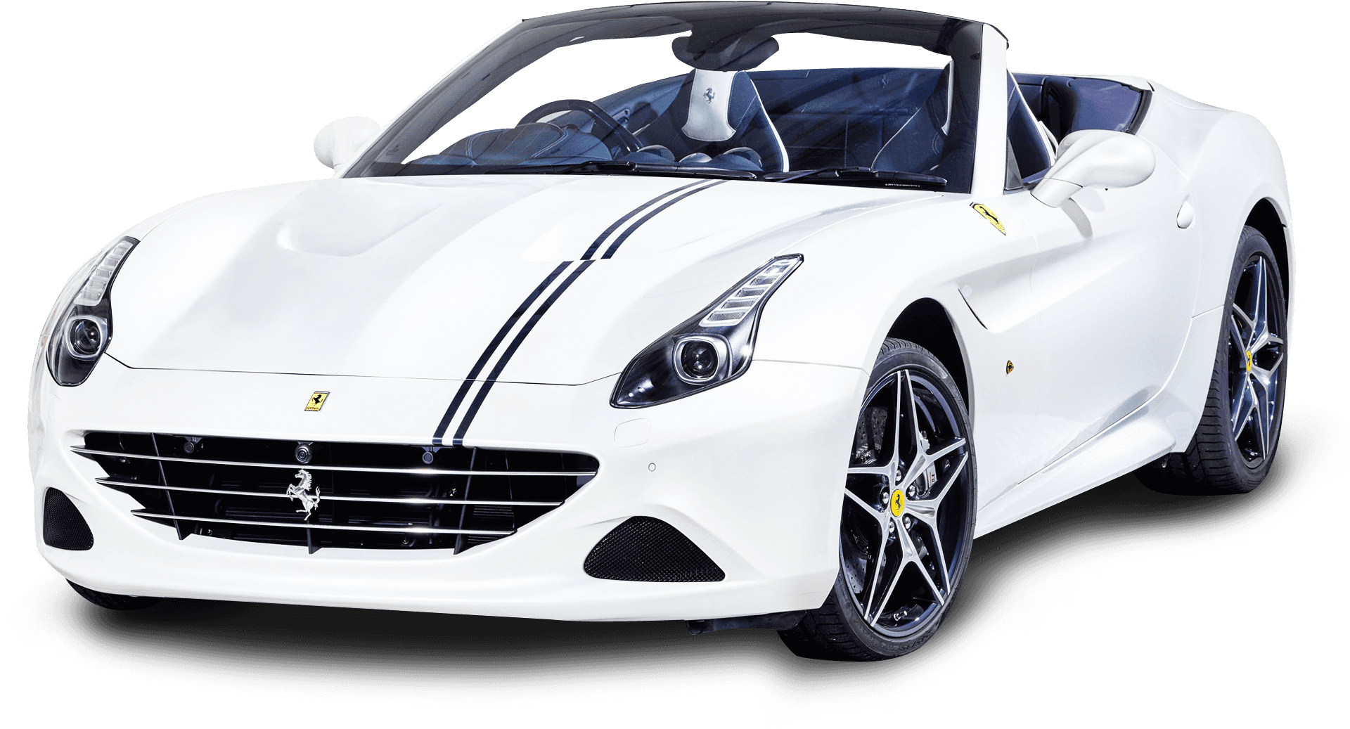 Белый спортивный автомобиль Ferrari с откидным верхом Обои