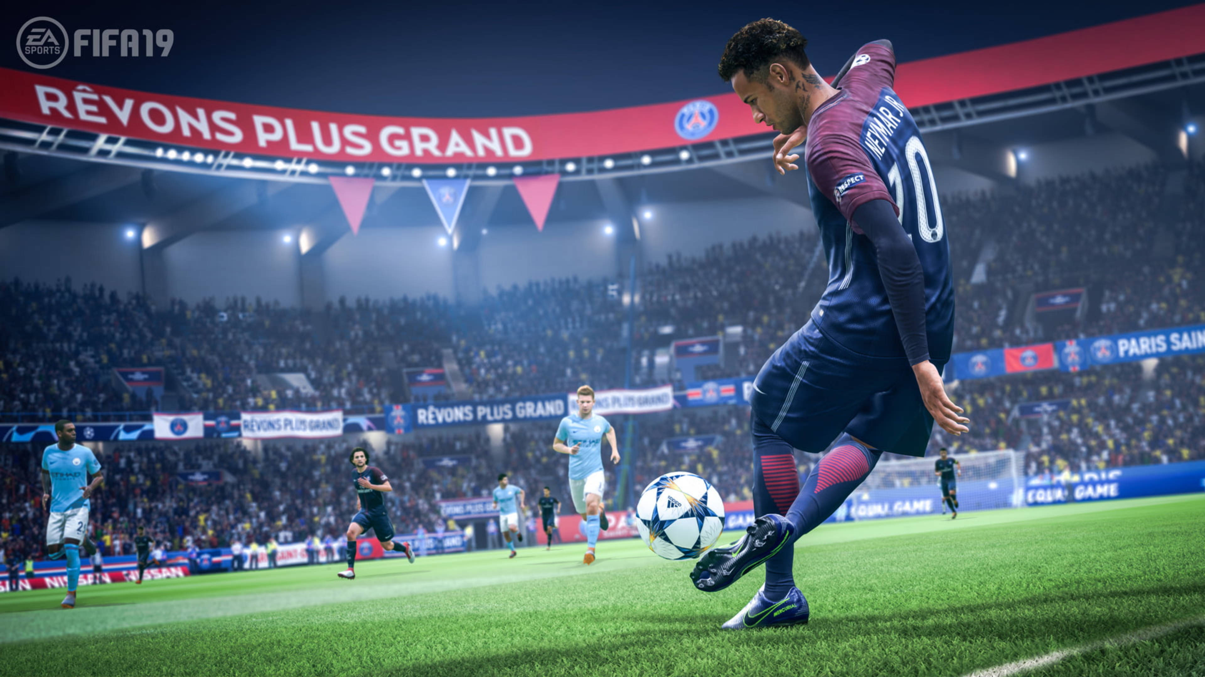 Футболист Неймар в FIFA 19 4K Обои