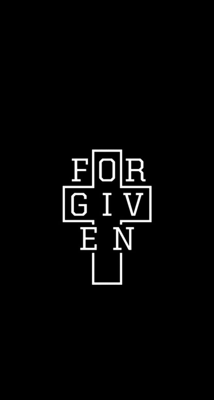 Черно-белый крест Forgiven iPhone Обои