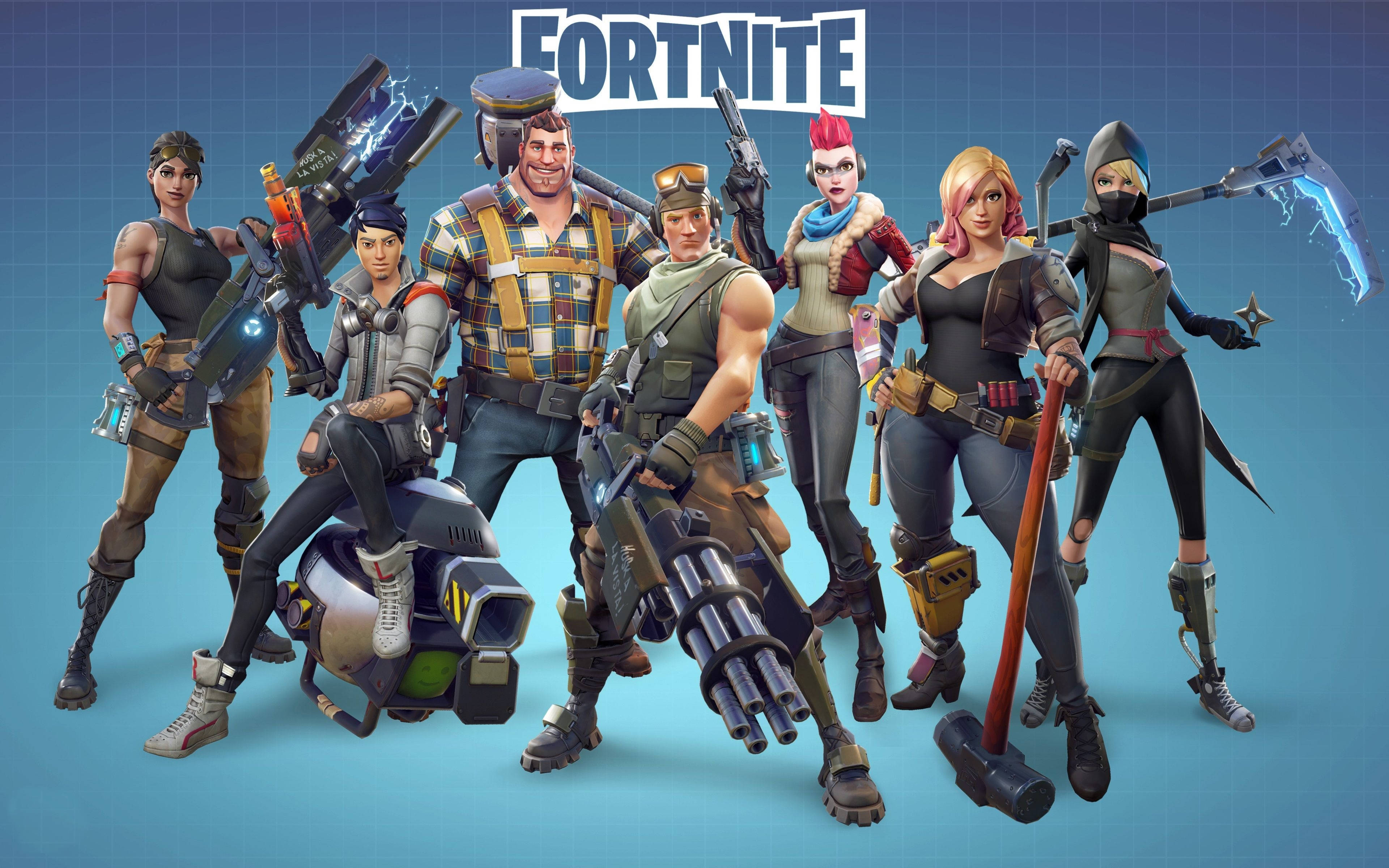 Интересный постер с обликом из Fortnite Обои