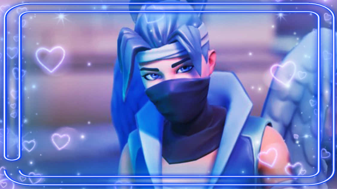Fortnite Kuno Синие сердца Обои