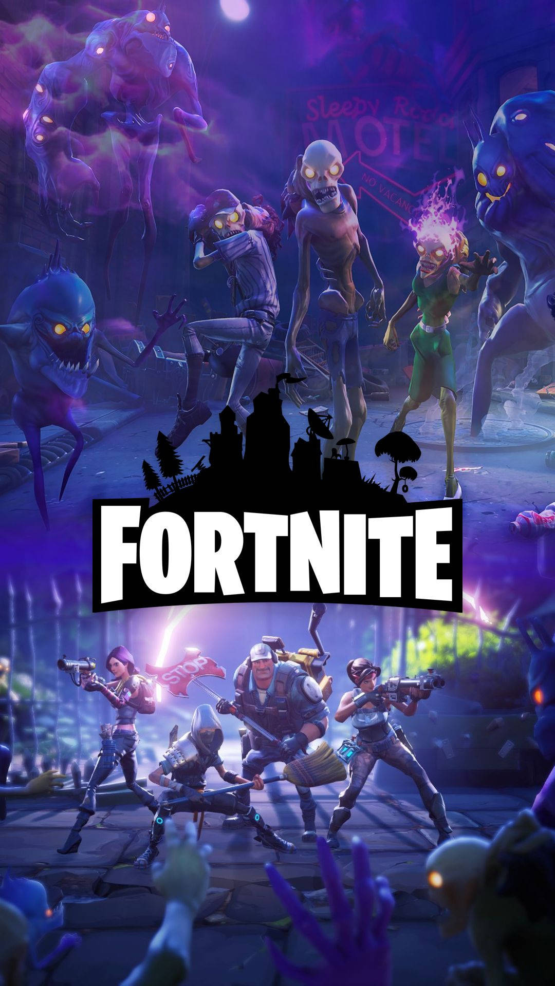 Не подходи слишком близко к орде зомби в Fortnite Обои