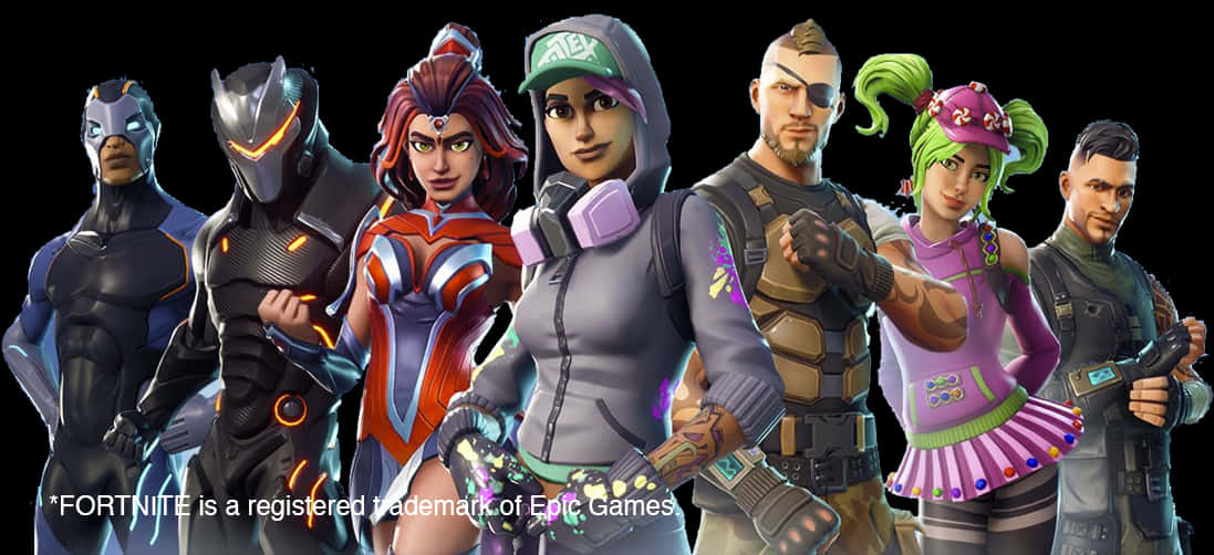 Линейка персонажей Fortnite Обои