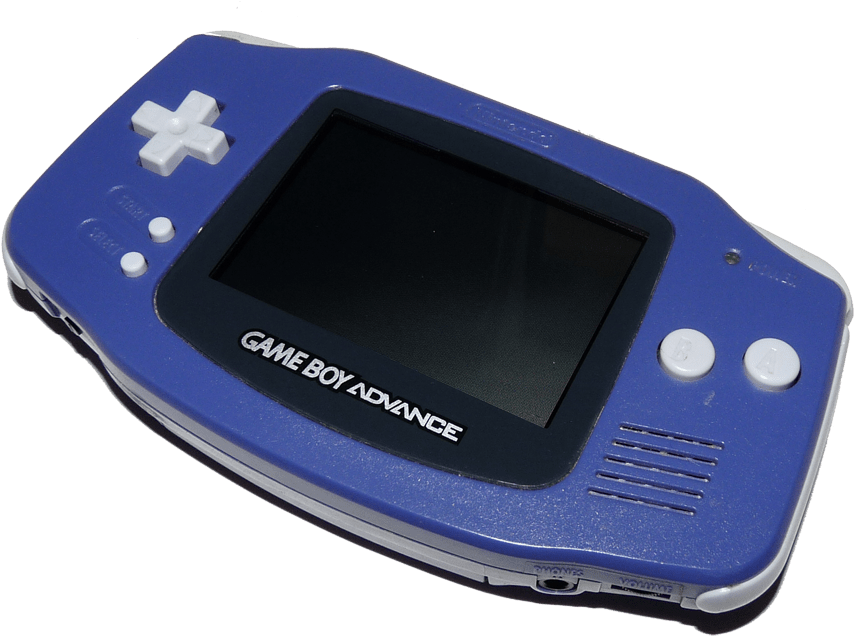 Синяя портативная консоль Game Boy Advance Обои