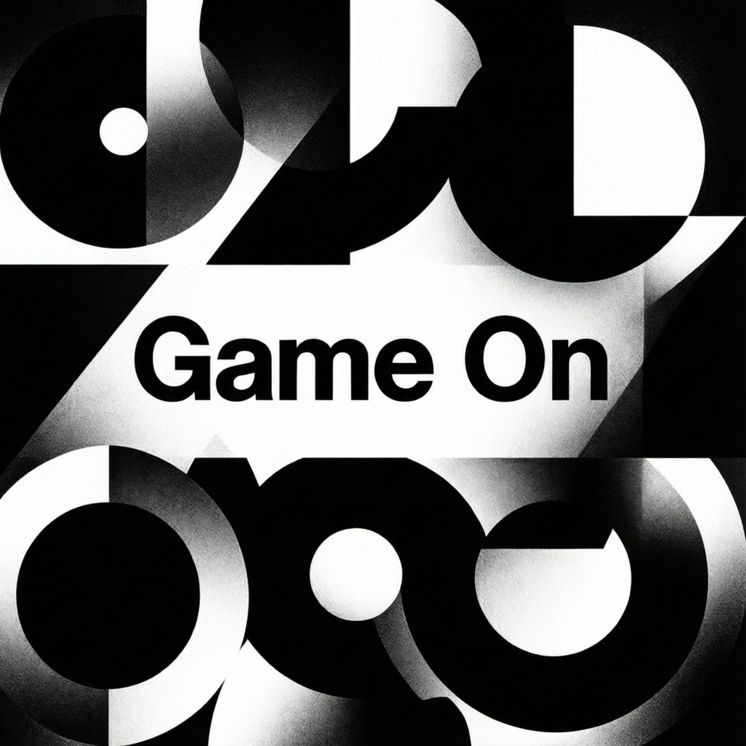 Монохромная геометрия Game On Обои