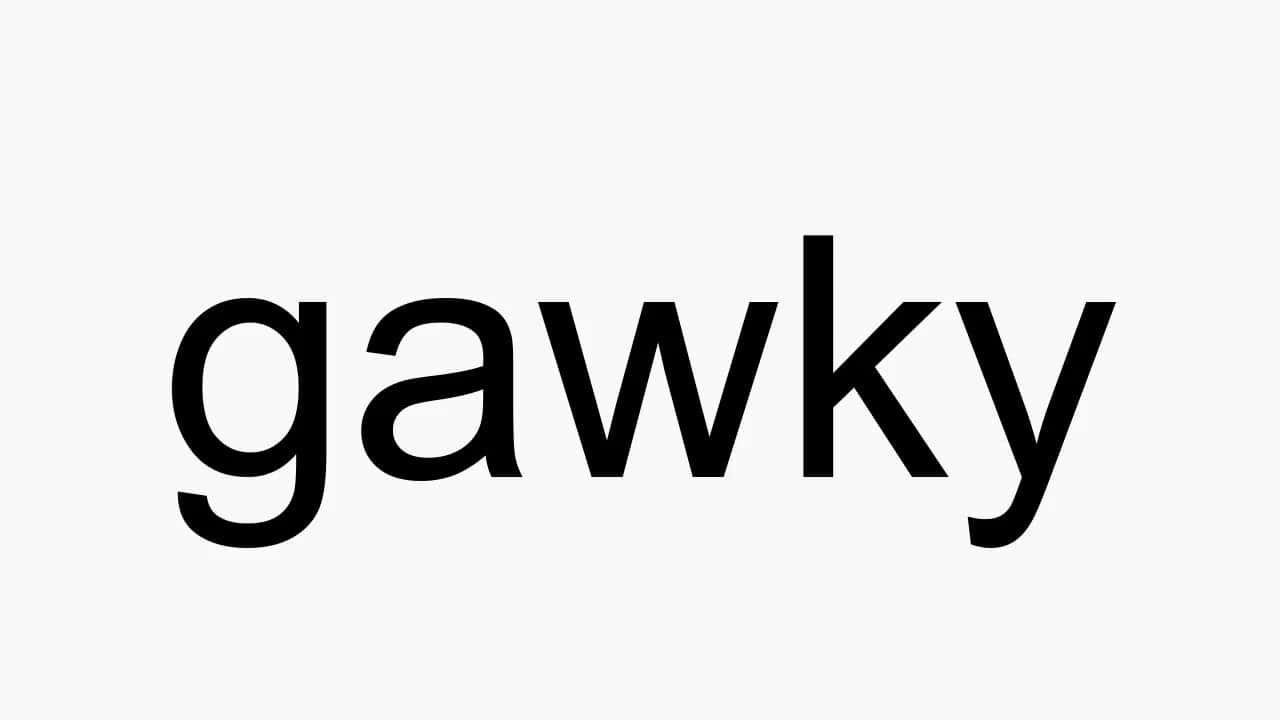 Слово Gawky в черно-белом стиле Обои