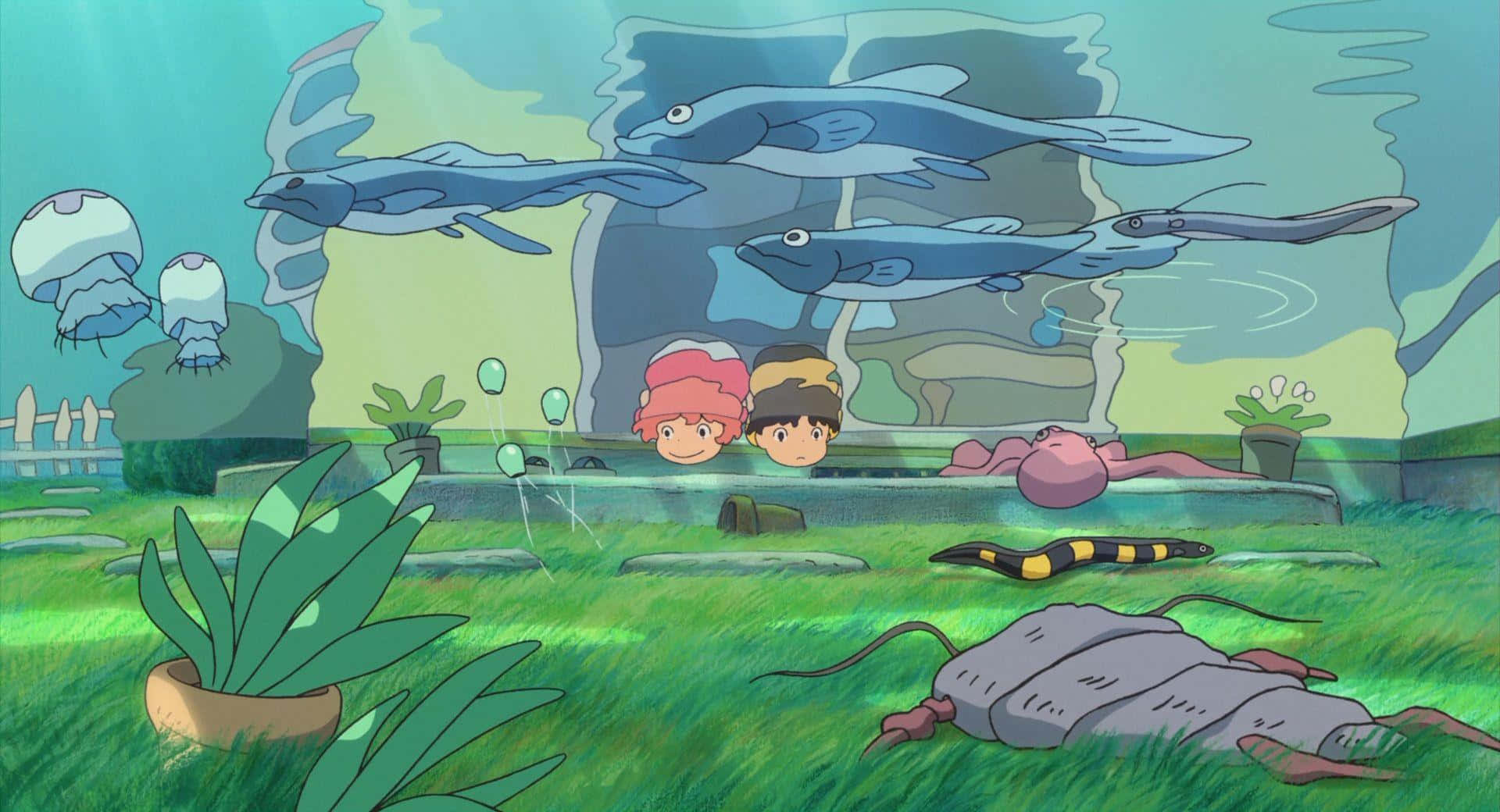 Исследуйте волшебный мир эстетики Ghibli! Обои