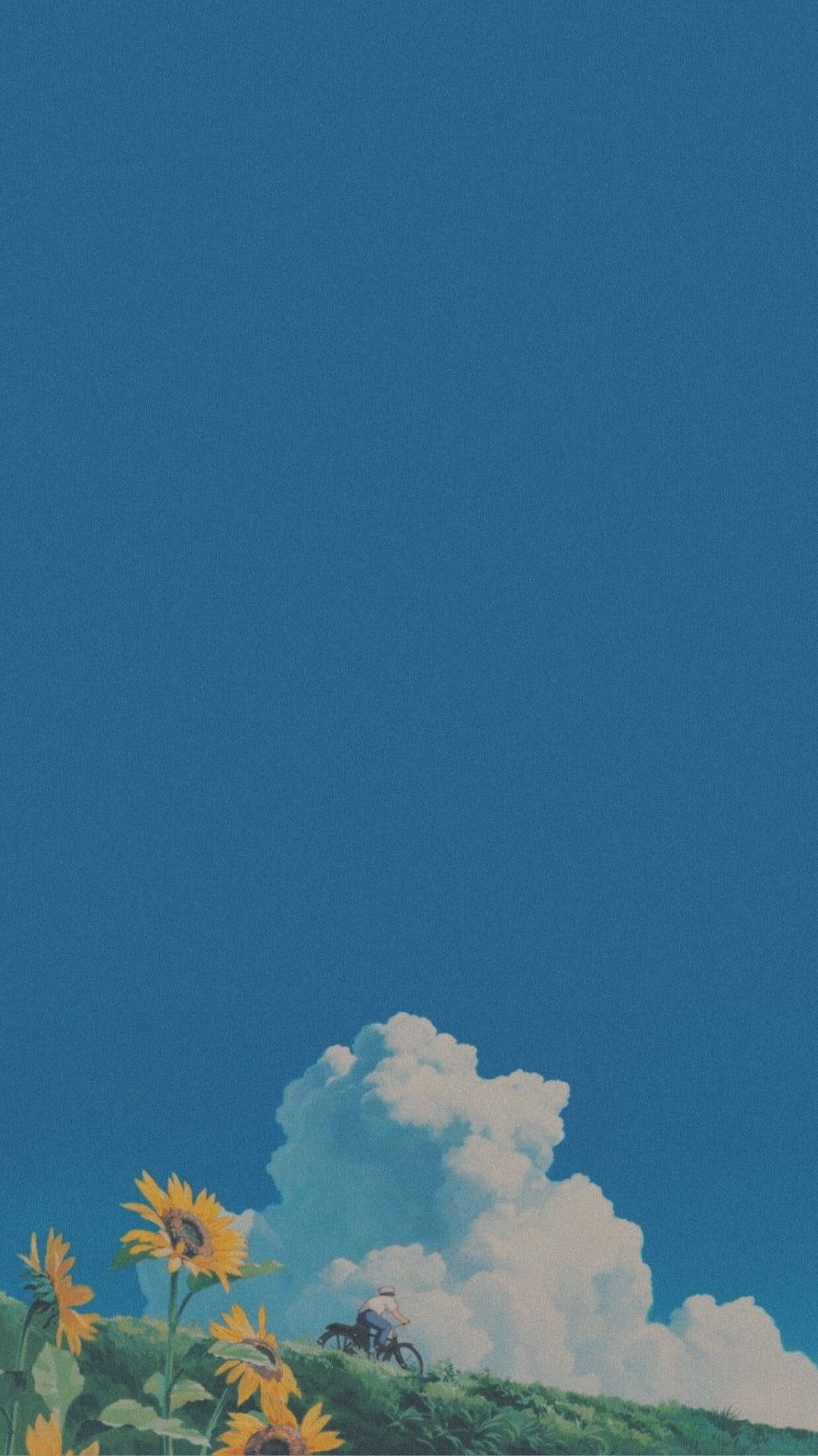 Нежный пейзаж в стиле Ghibli Обои