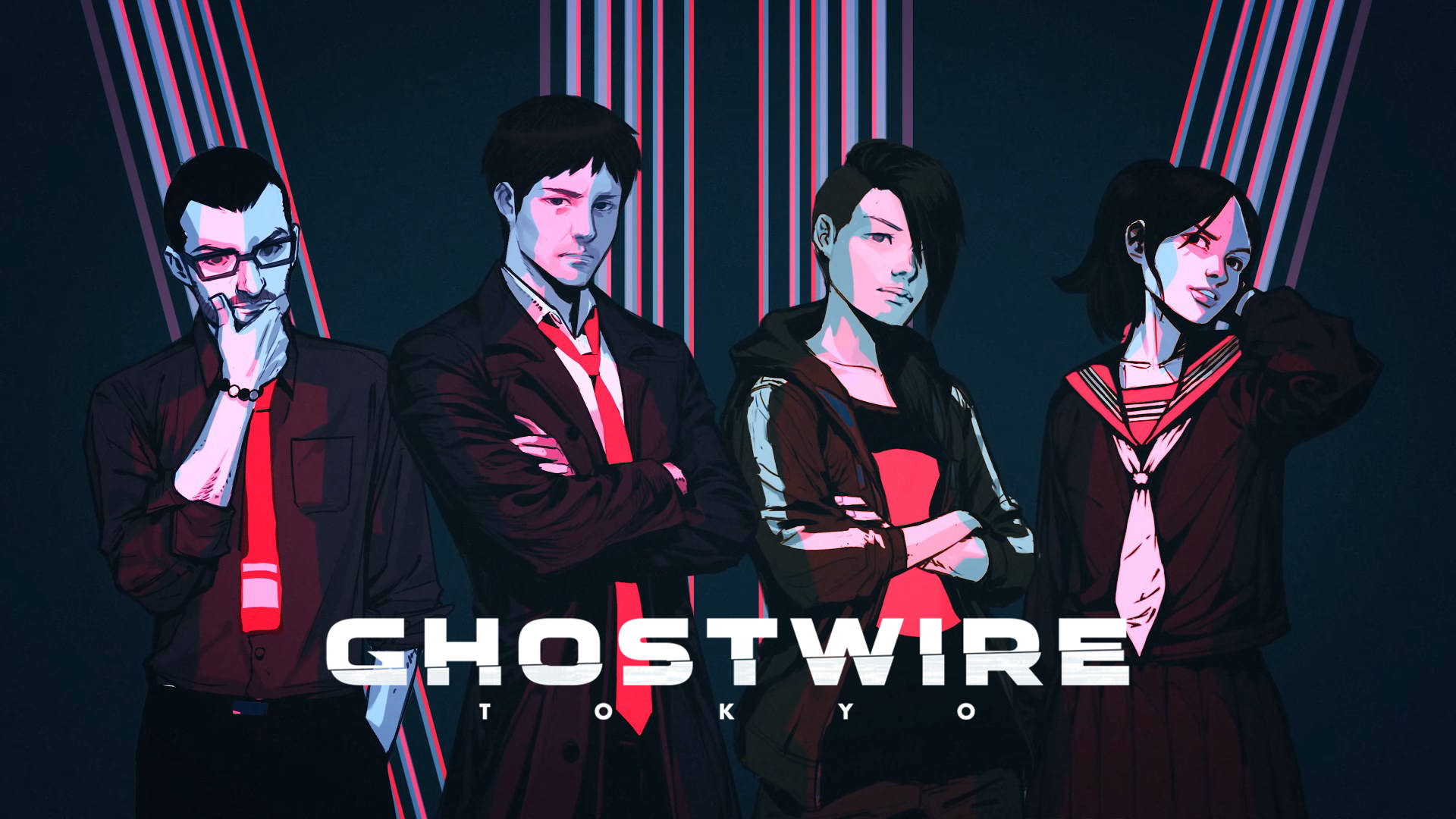 Загадочные враги-люди в игре Ghostwire Tokyo Обои