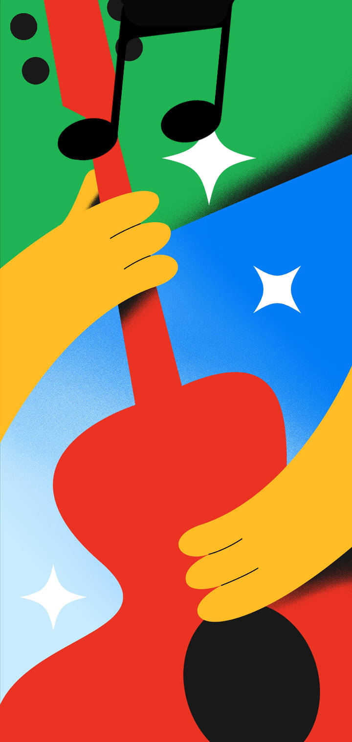 Гитарное графическое искусство Google Pixel 4 Обои