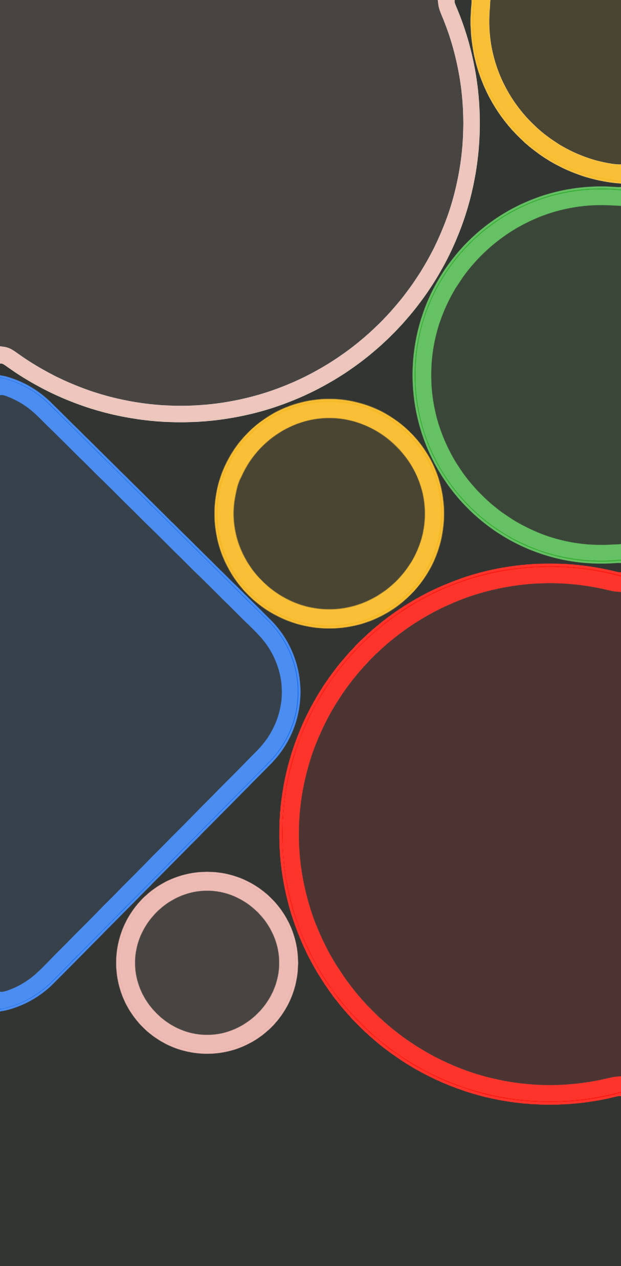 Google Pixel 4 Темный режим Геометрия Обои