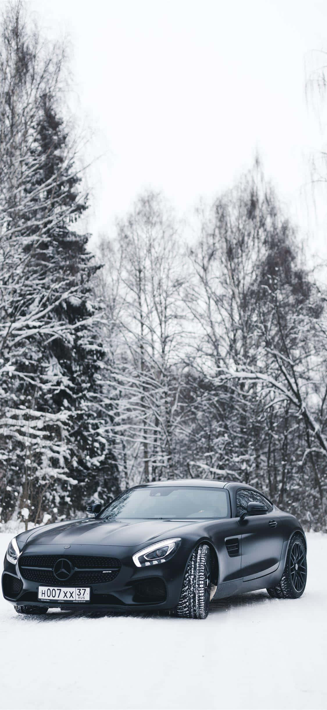 Снежный черный GT iPhone Xs Mercedes Amg фон Обои