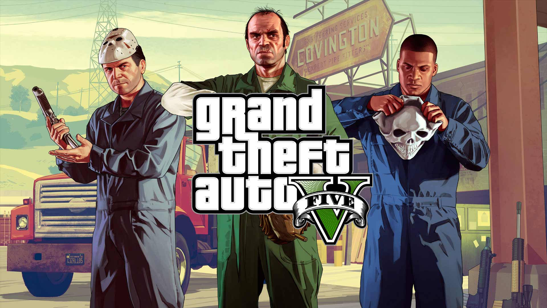 Захватывающее ограбление из GTA 5 в отличном 1080p Обои