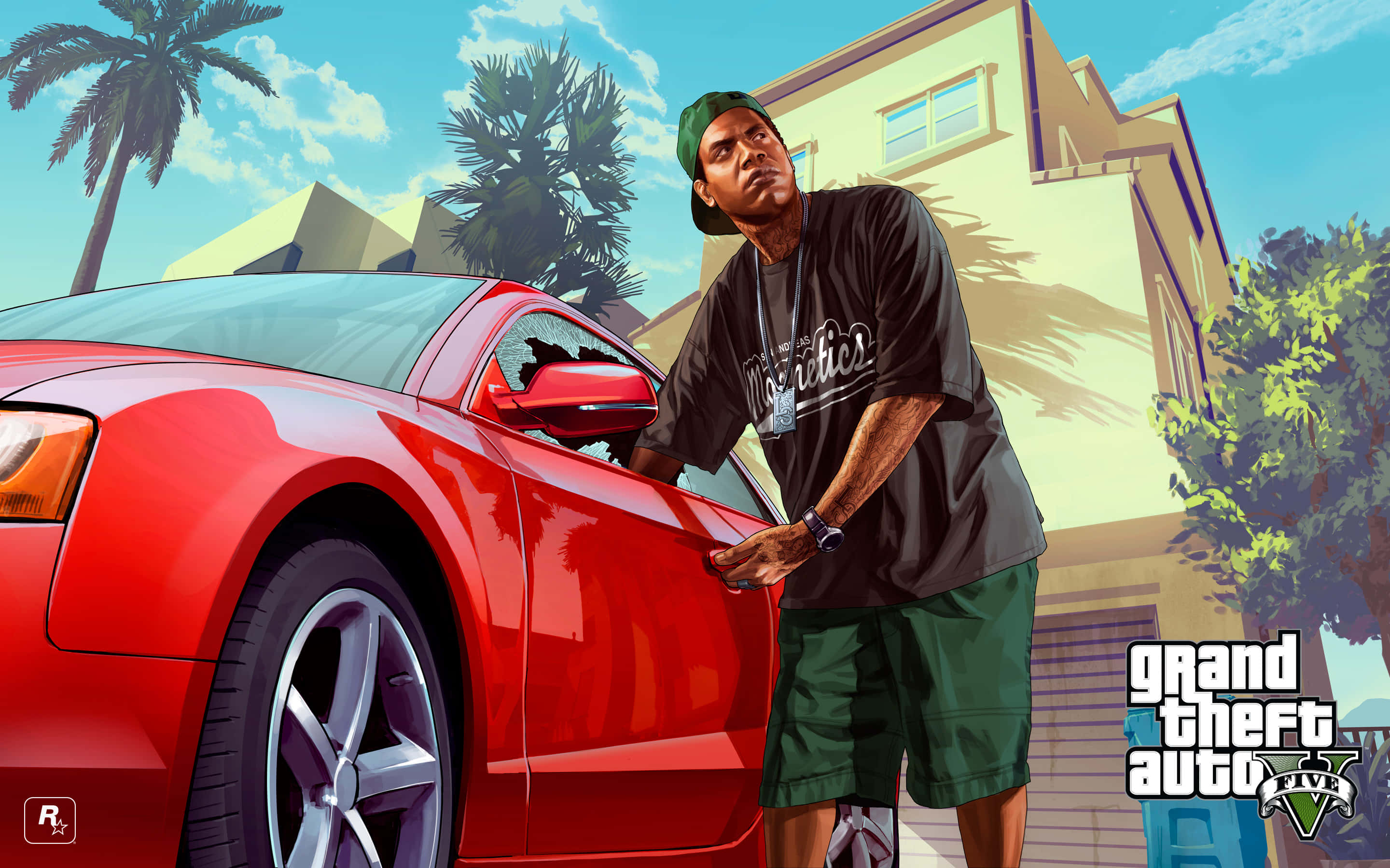Фон GTA Grand Theft Auto Five Ламар Дэвис Обои