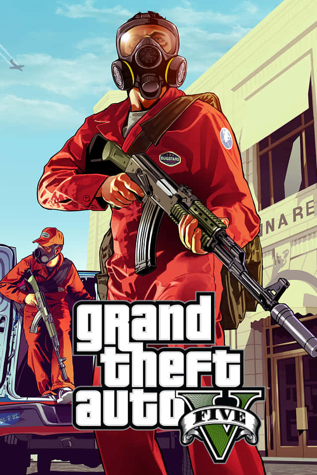 Фон GTA: Grand Theft Auto Five — Вооруженное ограбление Обои