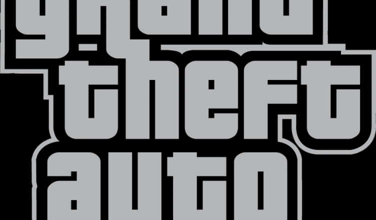 Логотип GTA черно-белый Обои