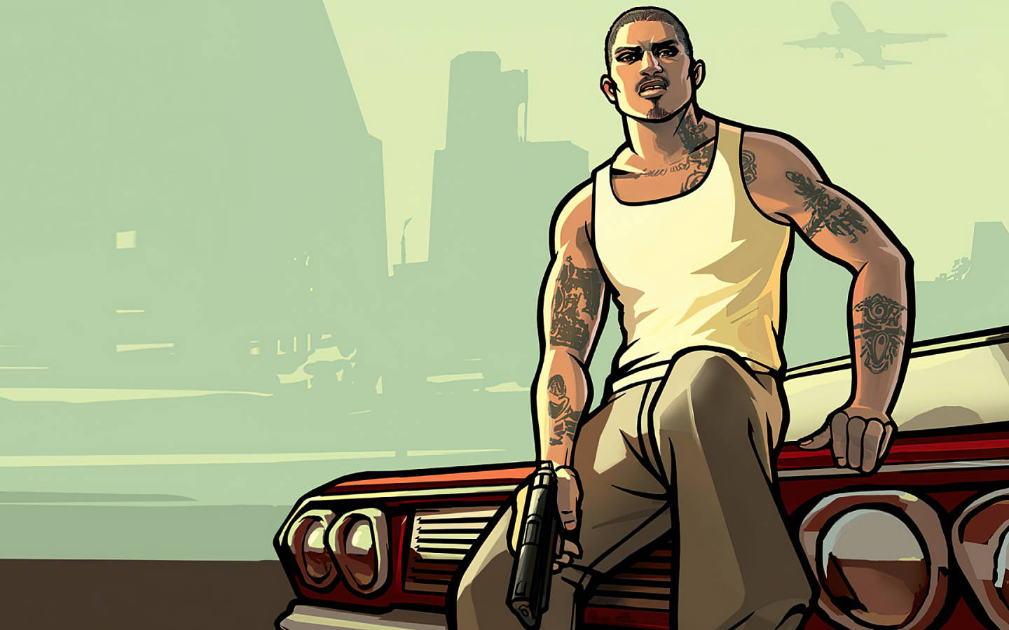 GTA SA 4K Главный герой Обои