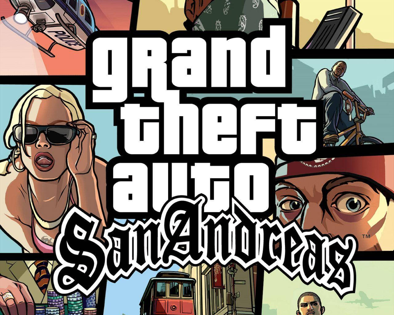 Классическая заставка GTA San Andreas Обои