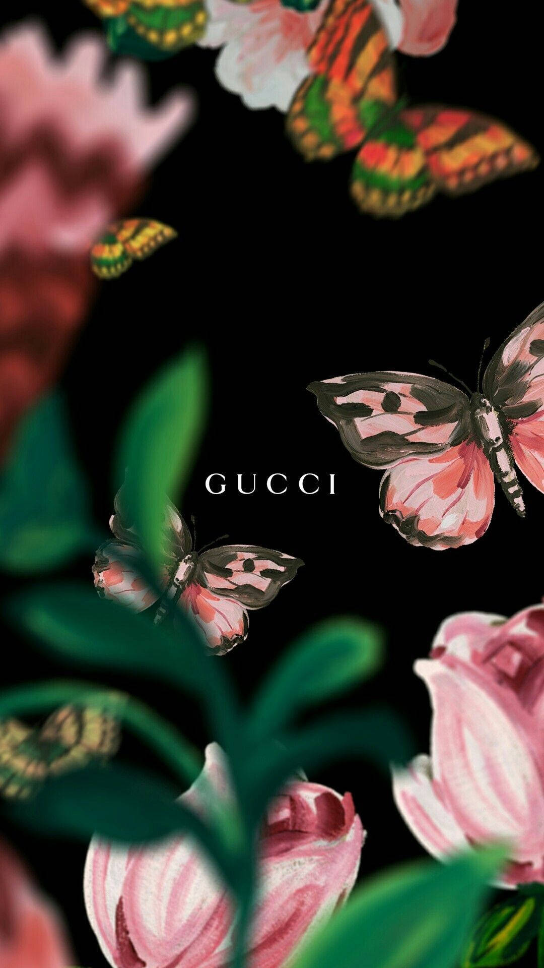 Эстетика бабочки Gucci Обои