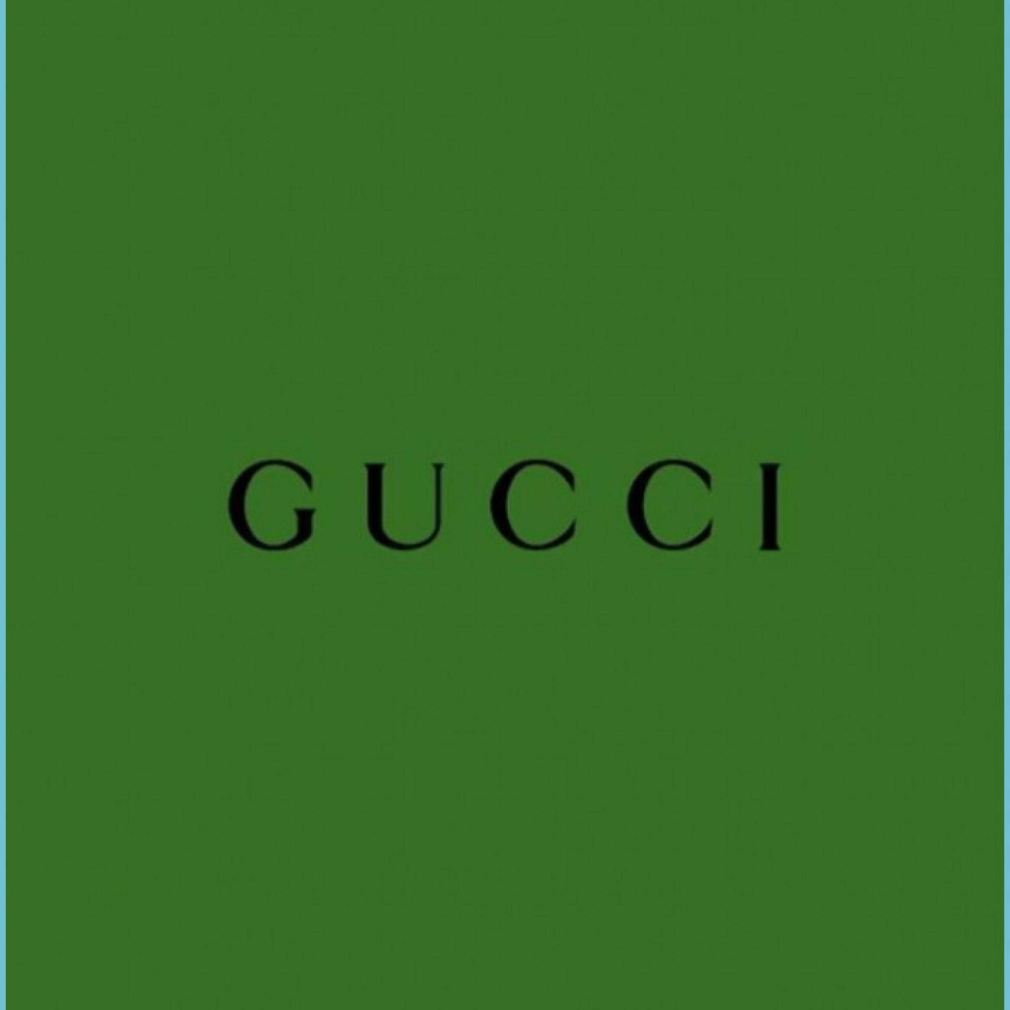Gucci Однотонный Зелёный Обои