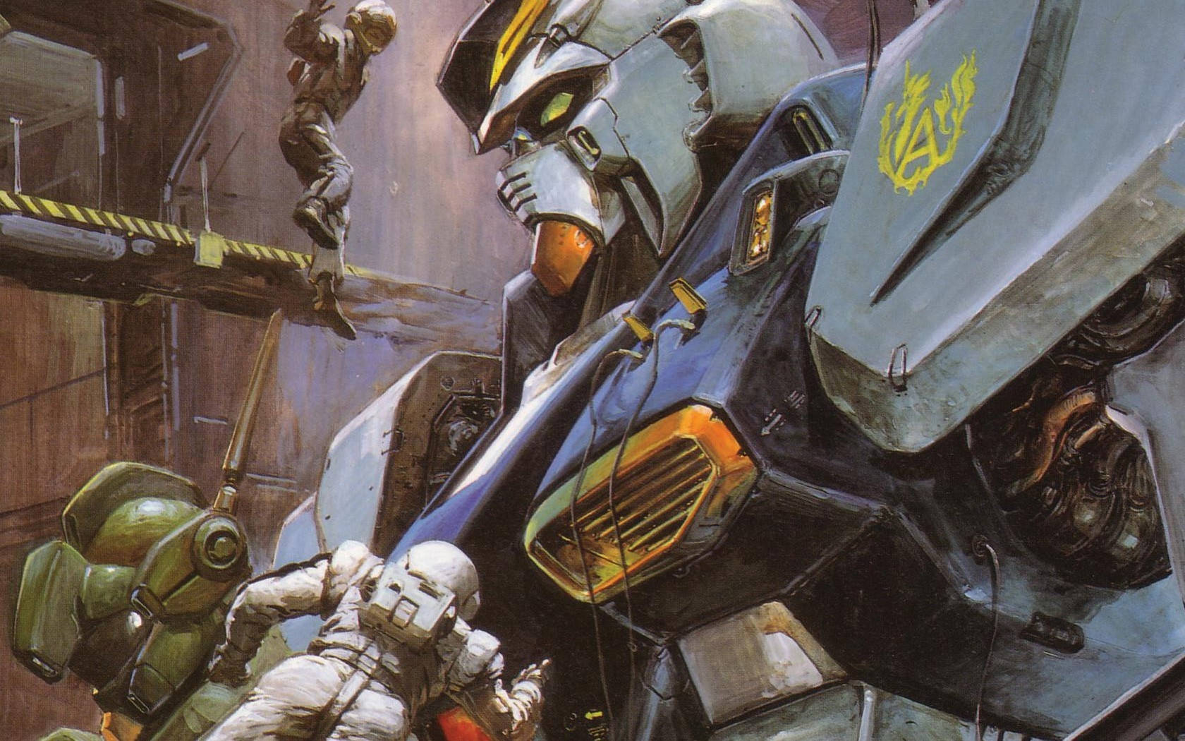 Ремонт мобильного костюма Gundam Обои