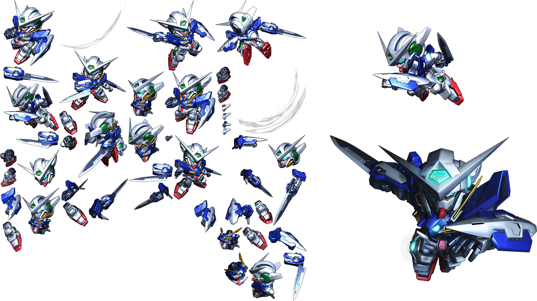 Коллаж мобильных доспехов Gundam Обои