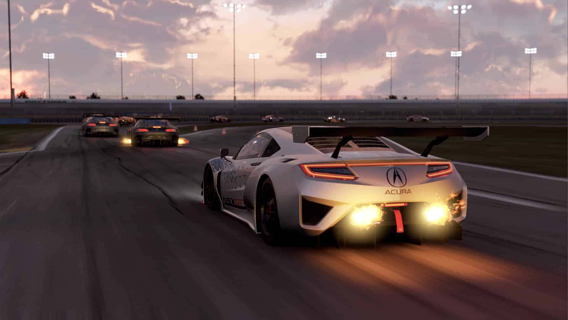 HD Project Cars Белый Спортивный Автомобиль на Дороге Обои