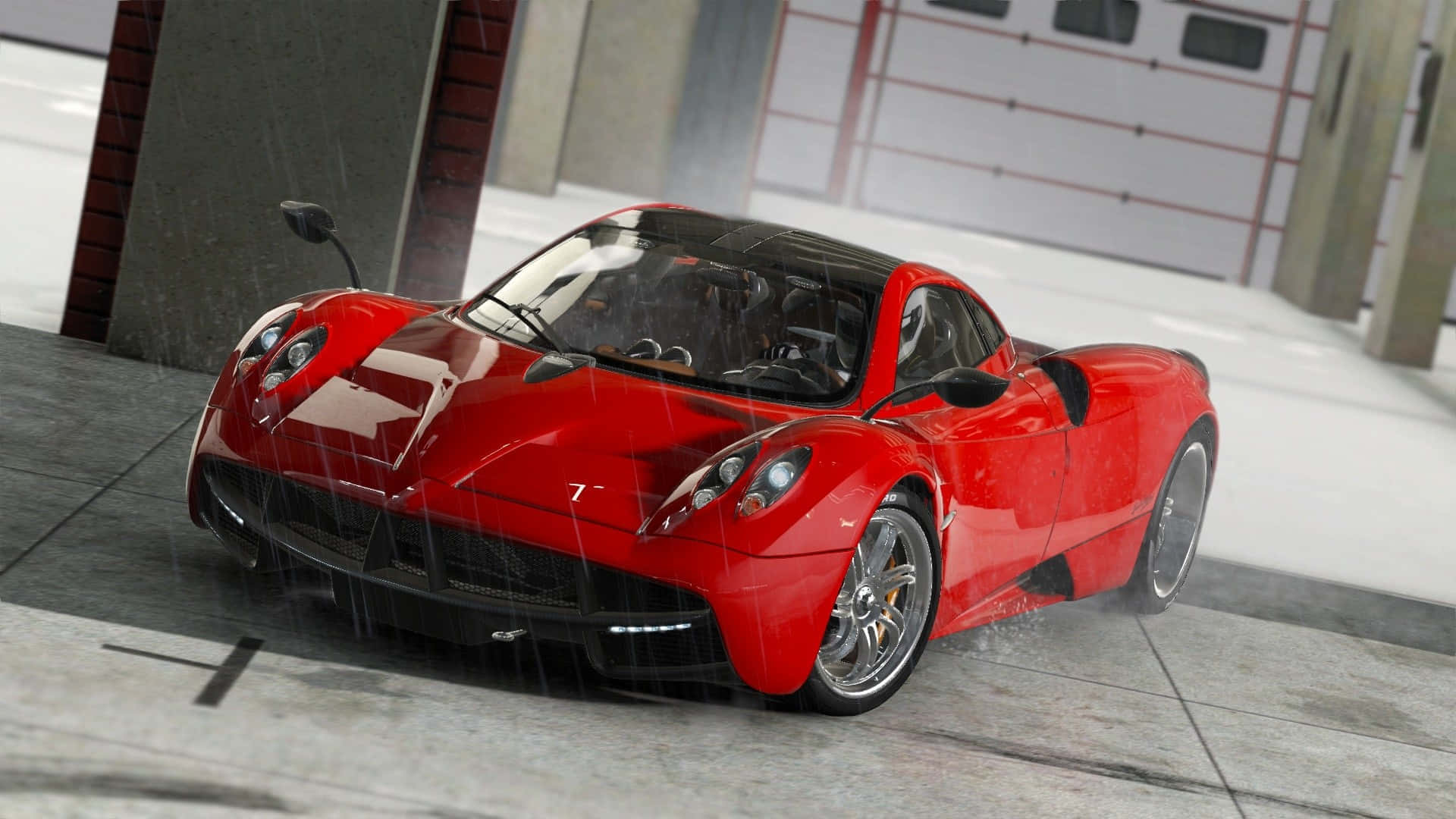 HD Project Cars красный Pagani Huayra фон для отображения Обои