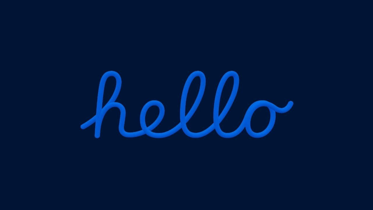 Минималистичное Hello в темно-синем цвете Обои