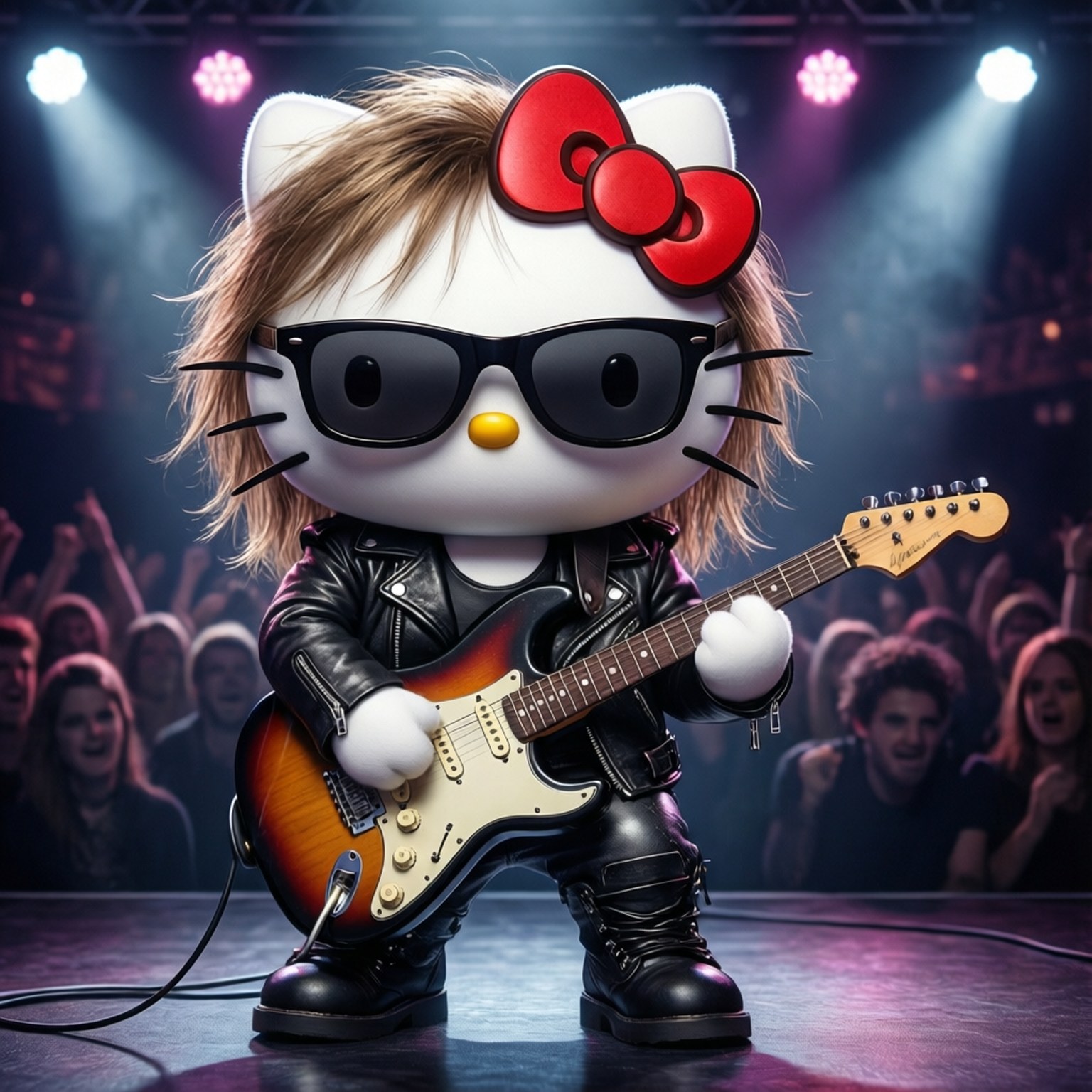 Рок-звезда Hello Kitty Обои