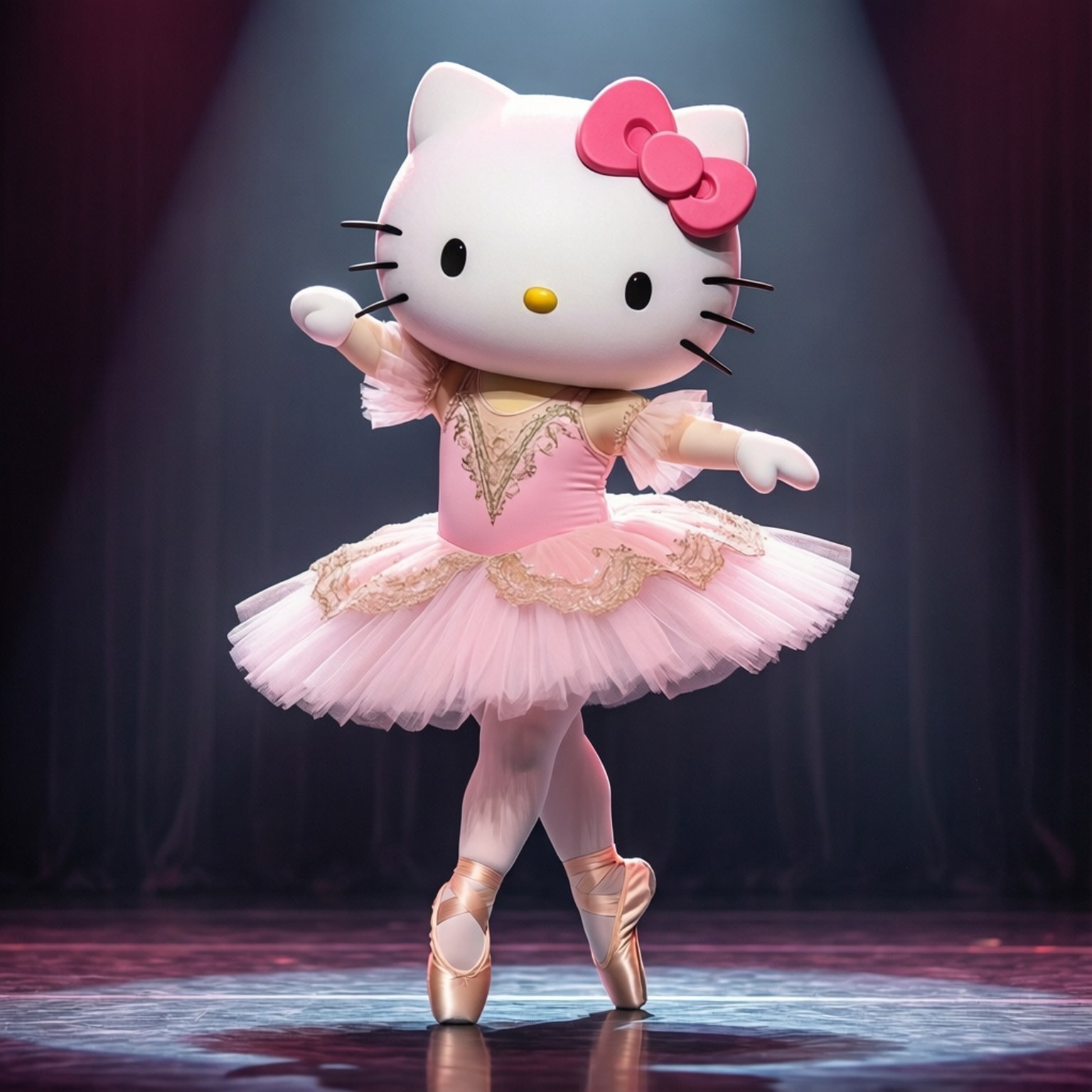 Балерина Hello Kitty Обои