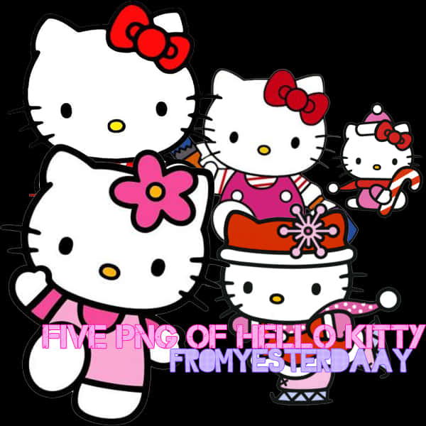 Коллекция персонажей Hello Kitty Обои