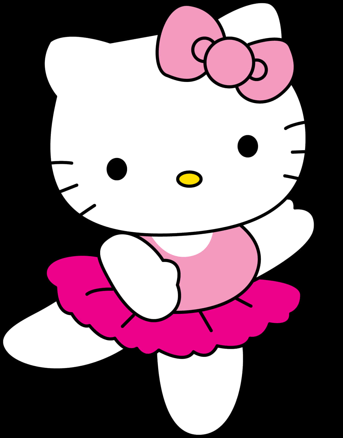 Векторная балерина Hello Kitty Обои