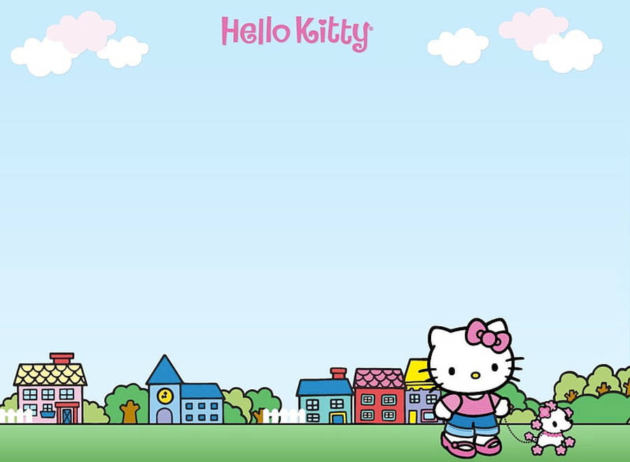 Эстетичная прогулка Hello Kitty Обои