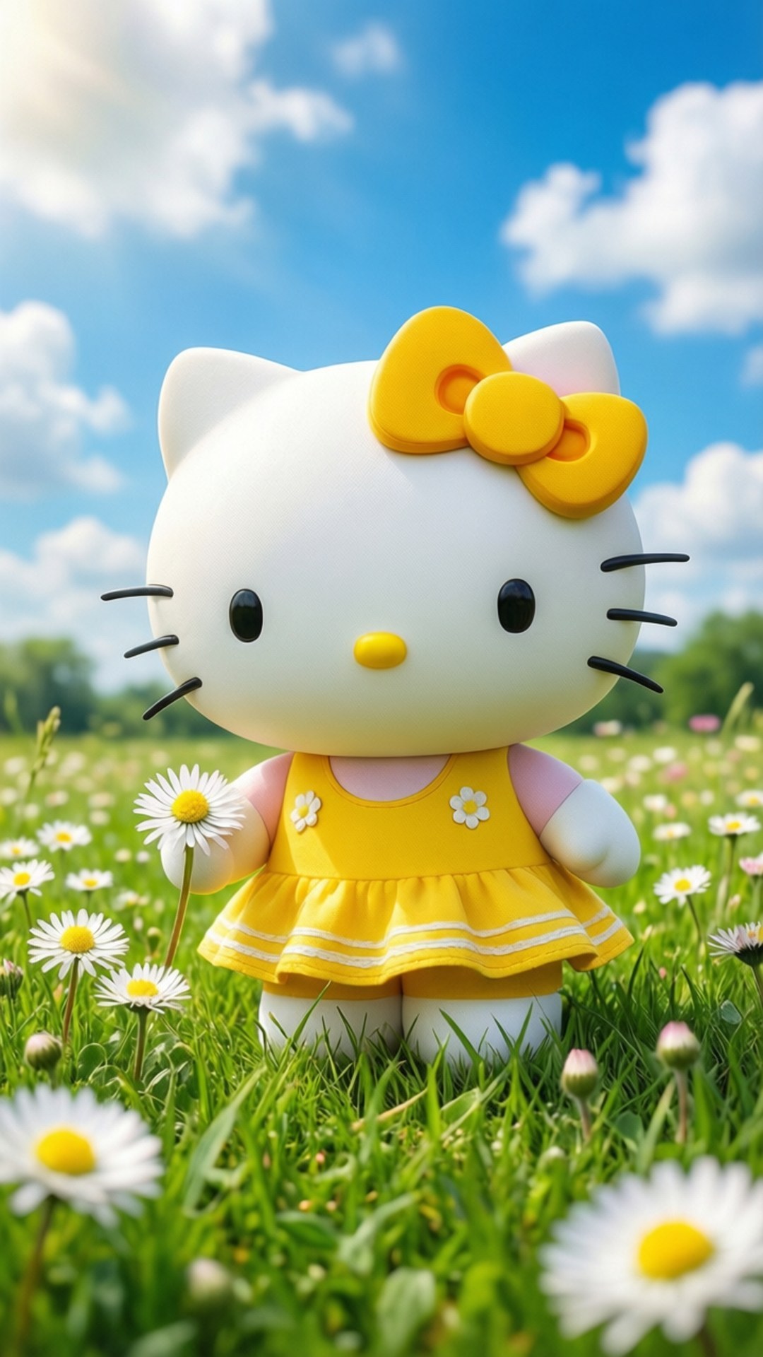 Солнечный день Hello Kitty Обои