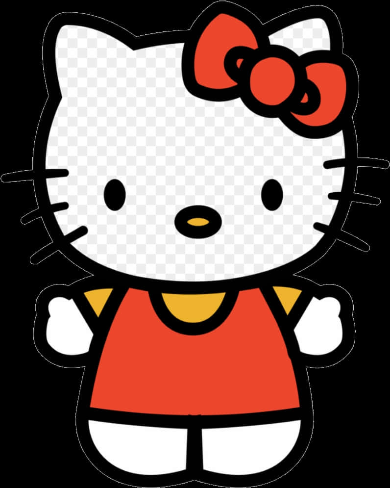 Классическая поза Hello Kitty Обои