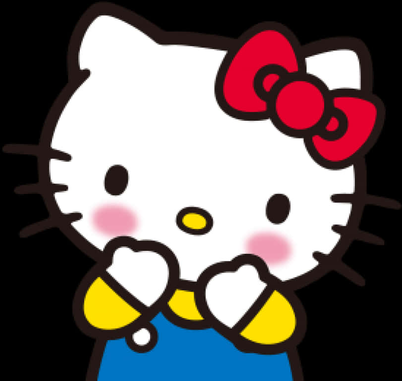 Классическая поза Hello Kitty Обои