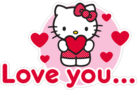 Hello Kitty Люблю Тебя Графика Обои