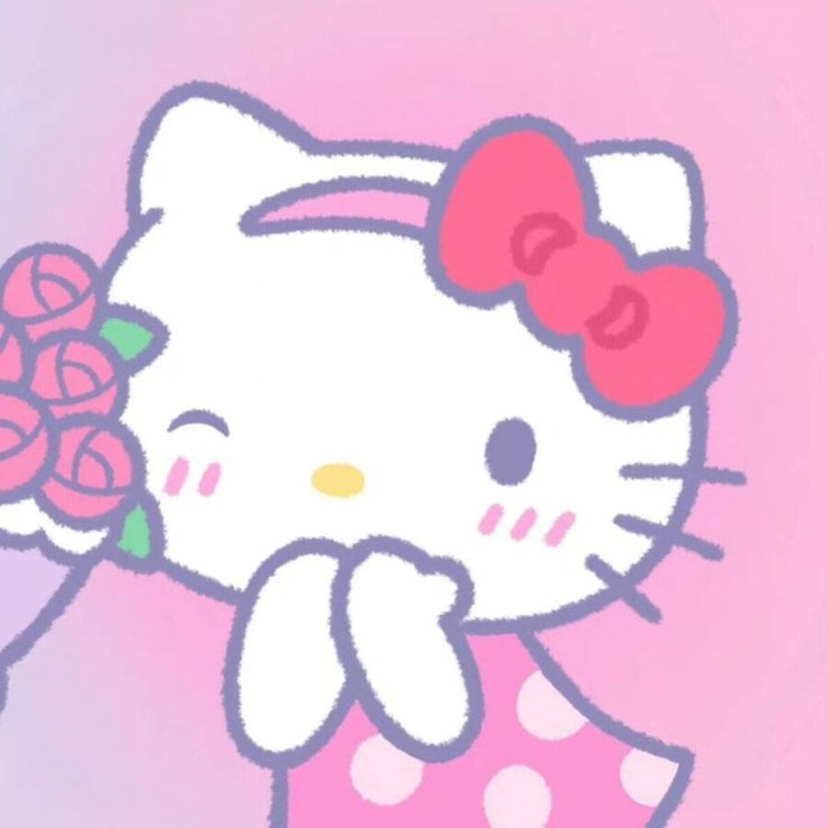 Нежный розовый Hello Kitty PFP Обои