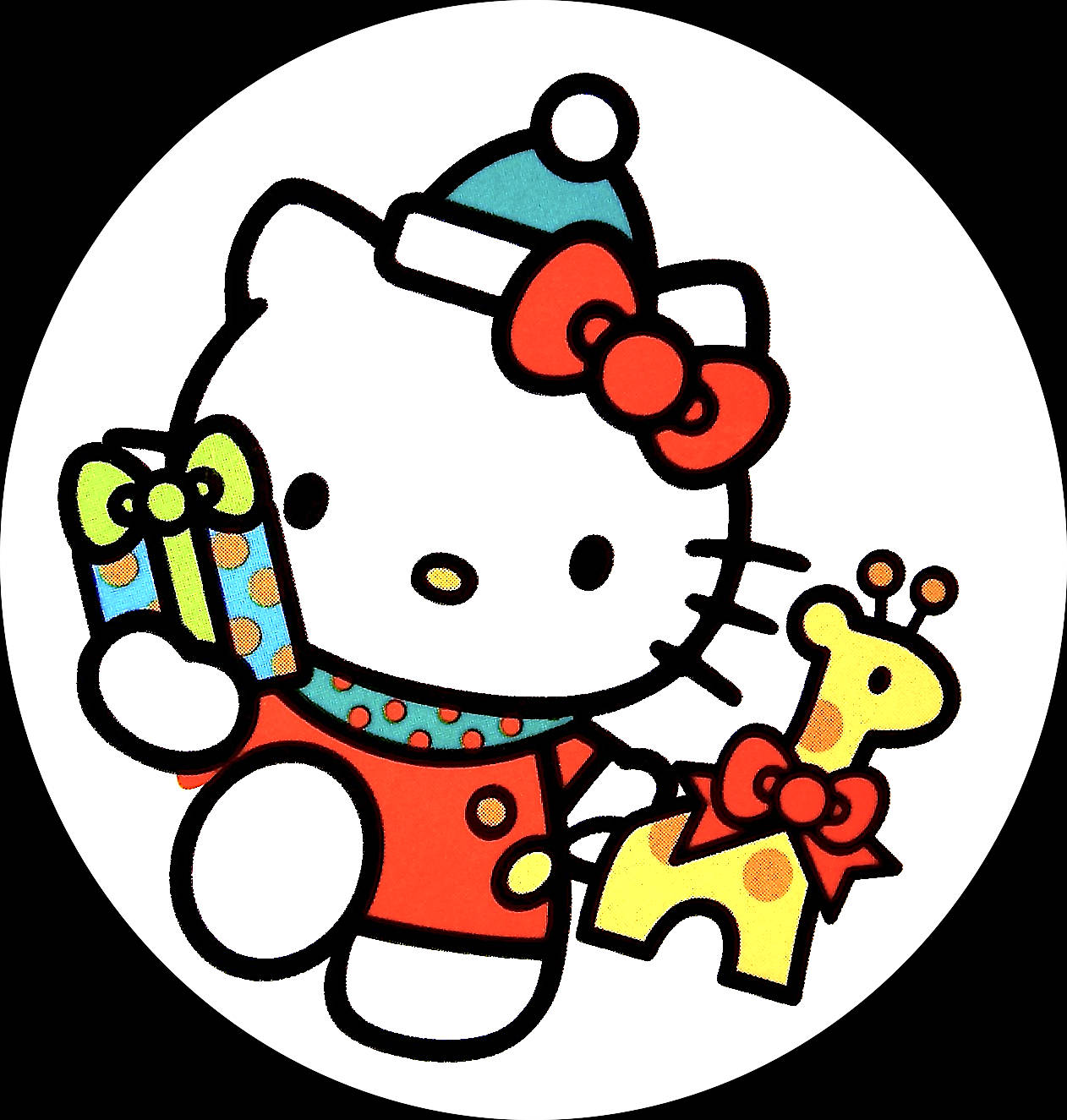 Рождественский мультяшный Hello Kitty PFP Обои