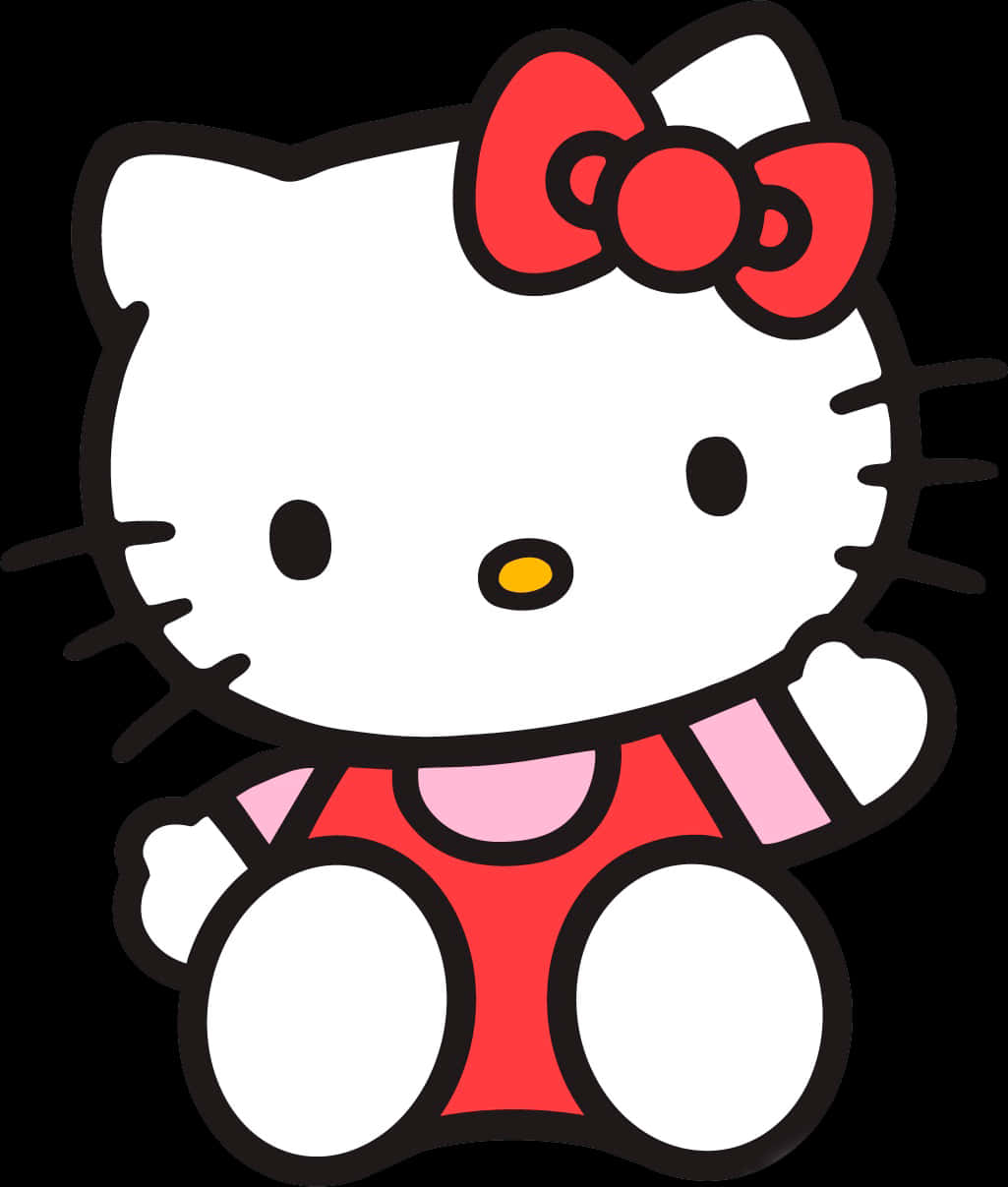 Классическая поза Hello Kitty Обои