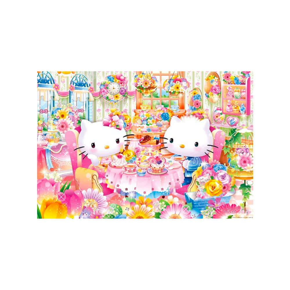 Hello Kitty на свидании Sanrio Pfp Обои