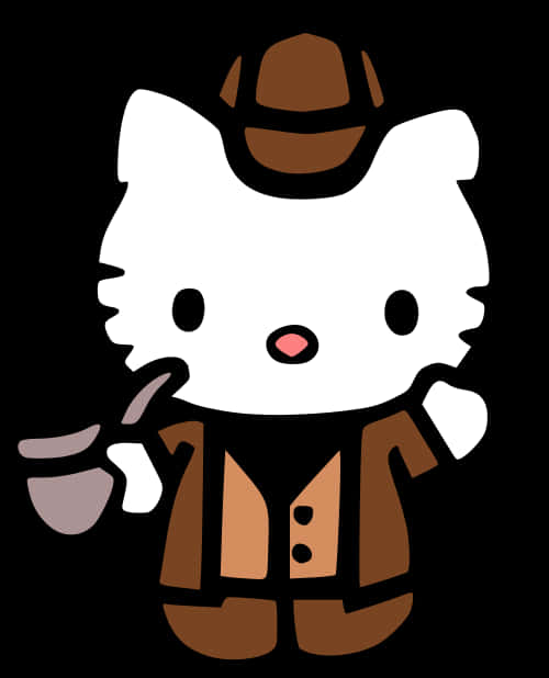 Костюм детектива Hello Kitty Обои