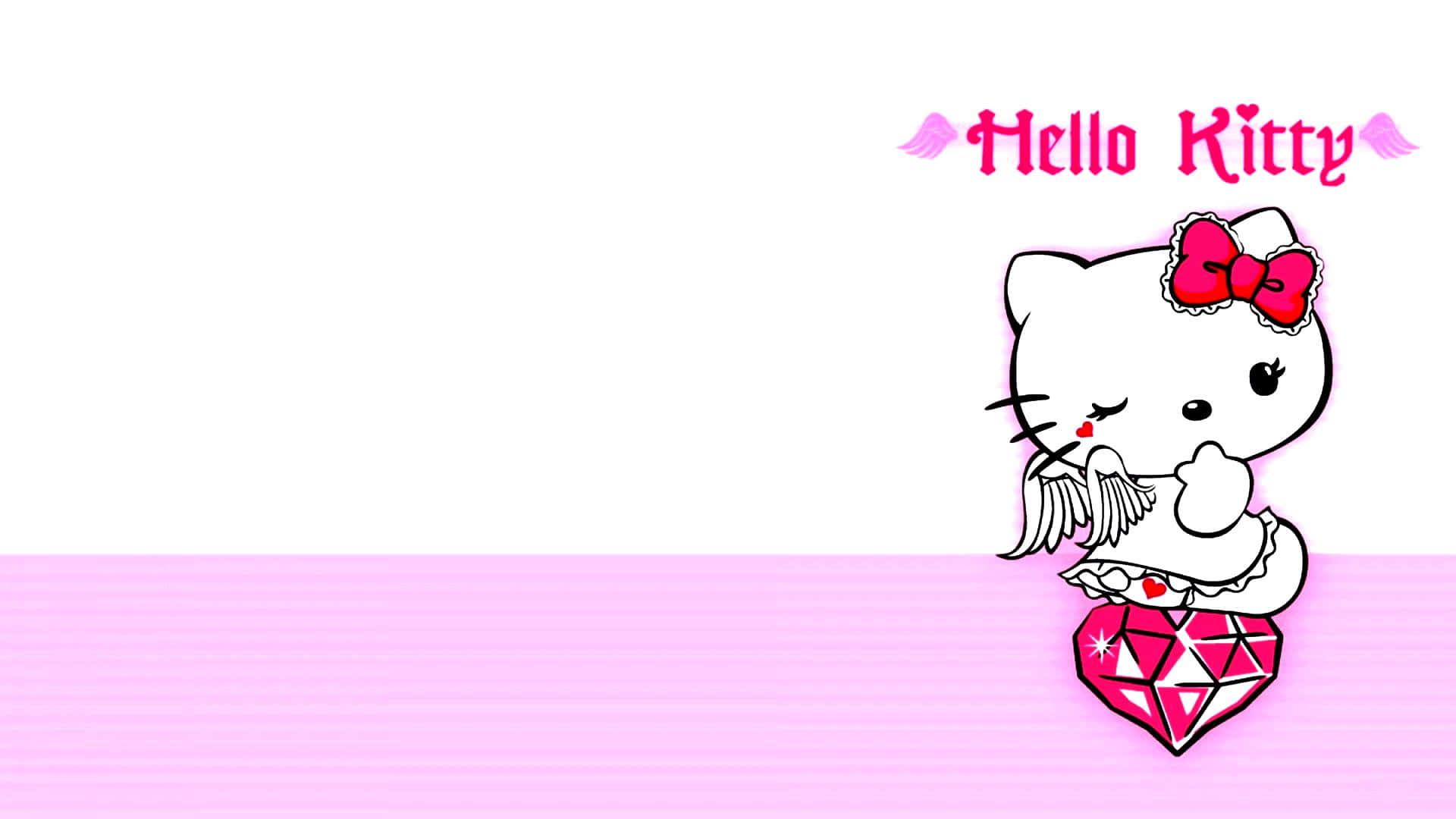 Hello Kitty с ангельскими крыльями Обои