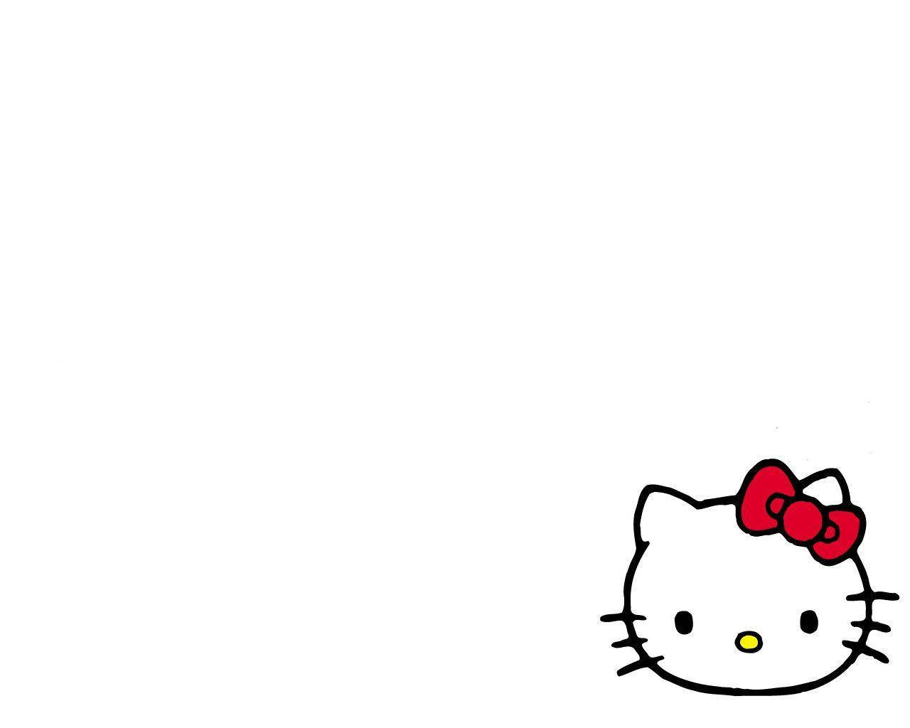 Белый экран с Hello Kitty Обои